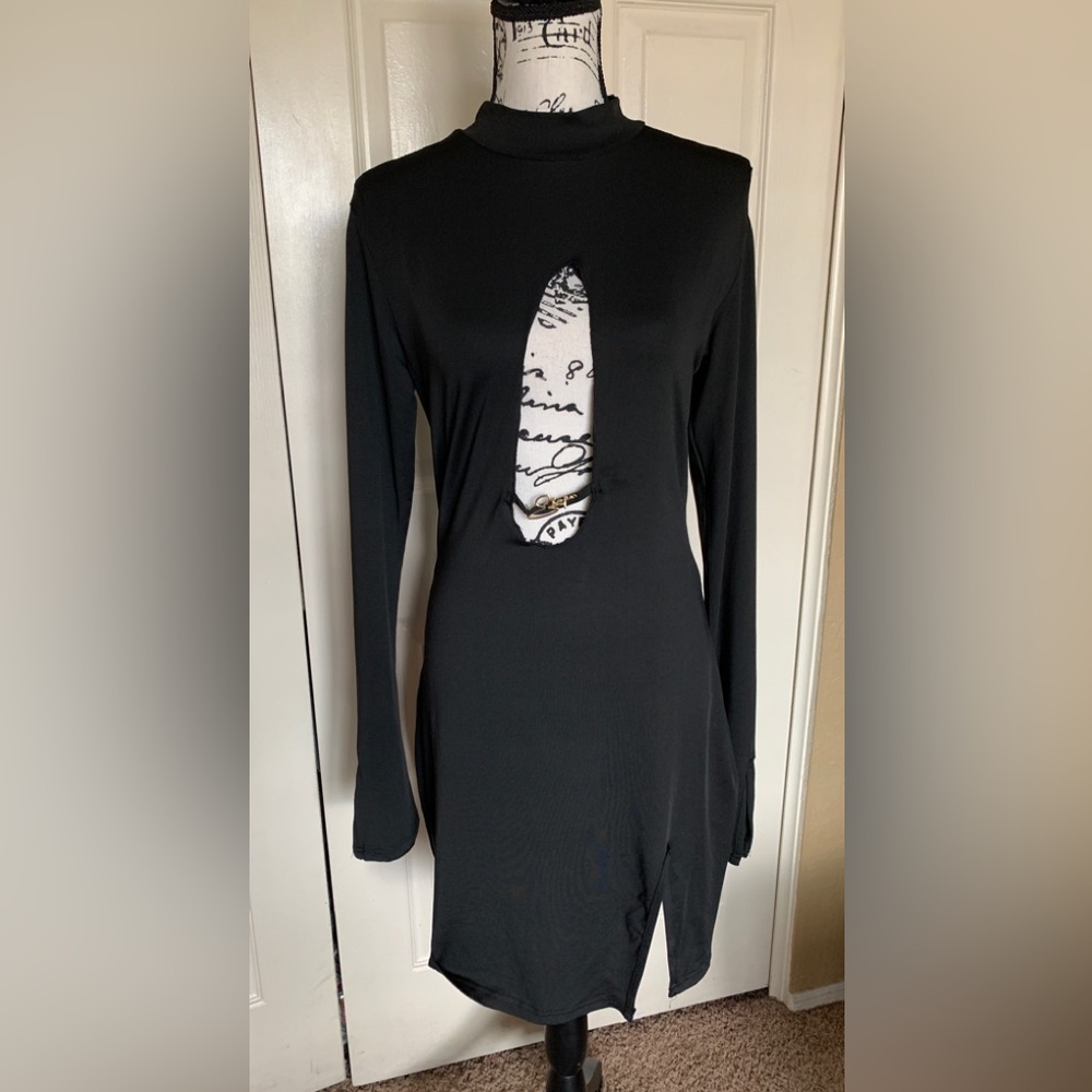 Pretty Little Thing Black Bodycon Cutout Dress